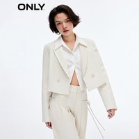 ONLY时尚百搭通勤纯色直筒长袖短款西服女|123208012 A03 白帽灰WHITECAP GRAY 155/76A/XS