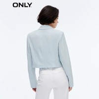 ONLY时尚百搭通勤纯色直筒长袖短款西服女|123208012 C42 天蓝色CELESTIAL BLUE 155/76A/XS