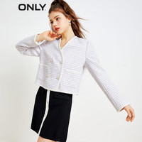 ONLY时尚通勤千鸟格粗花呢直筒西服女|123108005 S29 浅紫粗花呢 160/80A/S