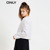 ONLY时尚通勤千鸟格粗花呢直筒西服女|123108005 S29 浅紫粗花呢 170/88A/L