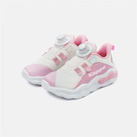 Kappa Kids卡帕童鞋氢风跑鞋夏单网面中大童男女童跑步鞋儿童运动鞋 白/粉 33 适合脚长约209mm
