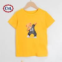 C&A儿童短袖t恤夏装2024夏季撞色 白色221 150