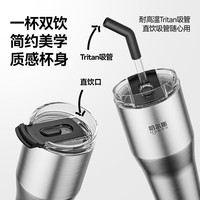 哈尔斯冰霸杯吸管保温杯大容量夏天保冷杯不锈钢水杯男生2024