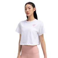 露露乐蒙lululemon丨Brushed 女士拉绒高克重棉混纺 T 恤*Foil LW3HUQS