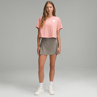 露露乐蒙lululemon丨Brushed 女士拉绒高克重棉混纺 T 恤*Foil LW3HUQS 水彩粉 2XL /14