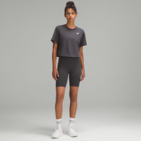 露露乐蒙lululemon丨Brushed 女士拉绒高克重棉混纺 T 恤*Foil LW3HUQS 石墨灰 6