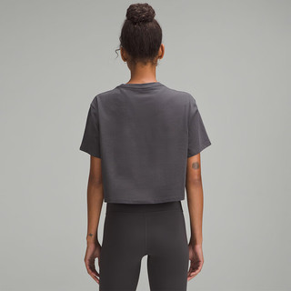 露露乐蒙lululemon丨Brushed 女士拉绒高克重棉混纺 T 恤*Foil LW3HUQS 石墨灰 XL /12