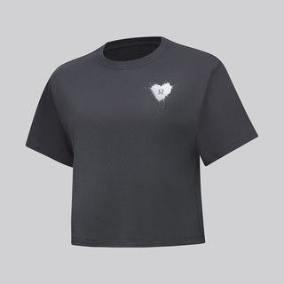 露露乐蒙lululemon丨Brushed 女士拉绒高克重棉混纺 T 恤*Foil LW3HUQS 石墨灰 XL /12