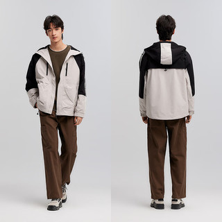 森马（Semir）夹克男三防外套时尚撞色拼接春装户外运动风连帽上衣宽松潮流