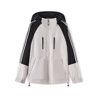 森马（Semir）夹克男三防外套时尚撞色拼接春装户外运动风连帽上衣宽松潮流