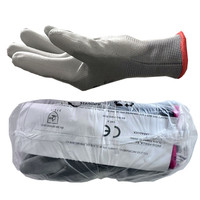 Towa 安思尔hyflex电工薄款男女防静电尼龙pu手套涂掌劳保防滑耐磨工作