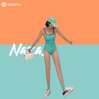 NAZAL Tifany蓝 泳衣女竞速游泳专用高级感爆款游泳衣低开包臀新