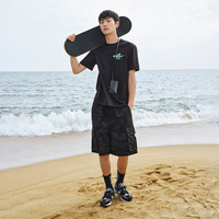 杰克·琼斯（JACK&JONES） 潮百搭简约重磅凉感半袖款直筒短袖T恤男装224201087A06 L (180/100A) E40黑色