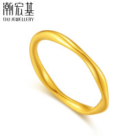 CHJ JEWELLERY 潮宏基 至简足金戒指 12号 SRG30006019