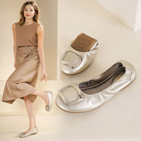 艾斯臣 ACESC 一脚蹬小皮鞋2025年春秋季新款妈妈鞋浅口舒适软底