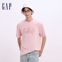 Gap男女装初秋水洗棉小熊印花logo短袖T恤宽松上衣637270