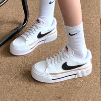 Nike耐克女鞋COURT LEGACY小白鞋厚底松糕鞋板鞋DM7590