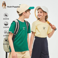 暇步士（Hush Puppies）童装儿童男女中性大童25春夏短袖T恤 凝香紫 110cm