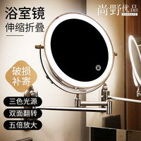 尚野优品 shangye 浴室化妆镜 8英寸银色充电款+5倍放大