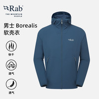 Rab Borealis男士户外夹克防风保暖徒步登山软壳衣 QWS-76 黑灰色BEL L