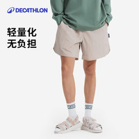 迪卡侬SPW366750梭织短裤运动外穿男女舒适质感潮流休闲SAY3 烟熏黑 M