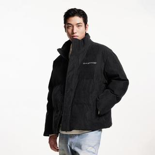 杰克琼斯outlets外套春季棉衣男装加厚格绒肌理棉服宽松短款夹克