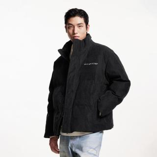 杰克琼斯outlets外套春季棉衣男装加厚格绒肌理棉服宽松短款夹克