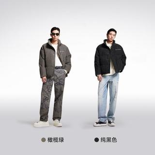 杰克琼斯outlets外套春季棉衣男装加厚格绒肌理棉服宽松短款夹克