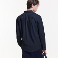 【轻空绒】杰克琼斯男士款衬衫透气商务正装长袖衬衣男年秋男装 E39 藏蓝 190/108A/XXL