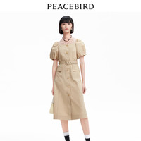 【工装风连衣裙】春夏微弹直筒街头印花A字裙