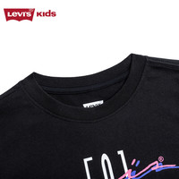 Levi's 李维斯童装男女童短袖T恤纯棉夏季501系列儿童上衣短t 流星黑 140 /68 【身高128-140cm】