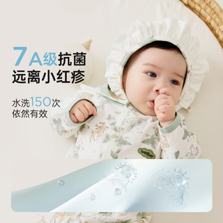 威尔贝鲁（WELLBER）新生婴儿衣服男女宝宝儿童装柔软哈衣连体衣25春 鹿林小萌虎73cm