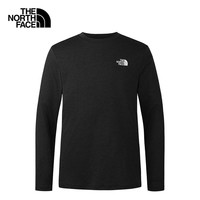 The North Face北面长袖T恤男25春夏新款户外运动舒适吸湿透气圆领速干衣8DG5 JK3/宇宙黑 XL /180/108A