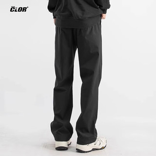 CLOR潮流工装裤男士春夏季休闲裤子高街宽松运动直筒裤CL50黑色XL