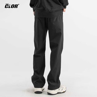 CLOR潮流工装裤男士春夏季休闲裤子高街宽松运动直筒裤CL50黑色XL