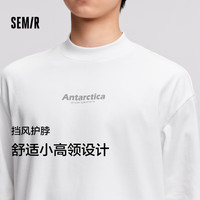 森马 Semir长袖T恤男冬季小高领打底衫印花内搭101724101101