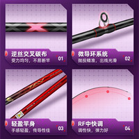 红狼红狼路亚竿单竿枪柄泛用远投鱼竿路亚装备2.29米M/ML双竿稍