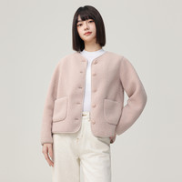 【春季】女式短外套百搭摇粒绒圆领开衫外套品质柔软亲肤长袖