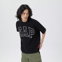Gap男女装夏季纯棉字母logo圆领短袖T恤基础款上衣544464