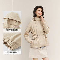 森马 外套女收腰正肩开春女装休闲卡其色上衣春季潮流三防宽松夹克