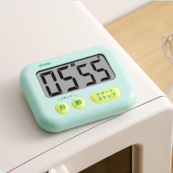 多利科 dretec 日本定时器厨房计时器闹钟迷你正倒时烘焙提醒器家用可磁吸T-628 浅绿色