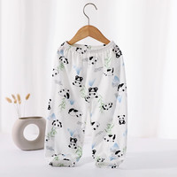 木木屋儿童防蚊裤夏季纯棉裤子男女宝纯色休闲长裤男孩洋气灯笼裤 精典网格