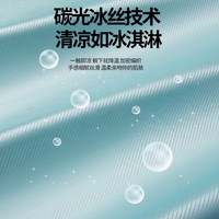 南极人（home）凉席冰丝席可机洗1.8x2米三件套夏季家用空调软席子宿舍单人凉席 YY-冰丝碳光席-冰幻蓝-清凉舒适裸睡 180*200cm凉席+枕套两只