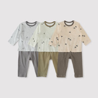 宝宝家居服夏季长袖薄款空调服儿童睡衣男童纯棉衣服女童内衣套装