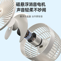 AUX奥克斯USB小风扇夹扇便携式桌面风扇小型家用充电办公室宿舍床头床上用台式电风扇非静音循环台扇 【USB插电款】二档循环风+插头