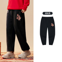 361运动卫衣男春季套头卫衣男士运动裤女收口束脚直筒卫裤女士 【女裤】超级黑562322711-3 3XL