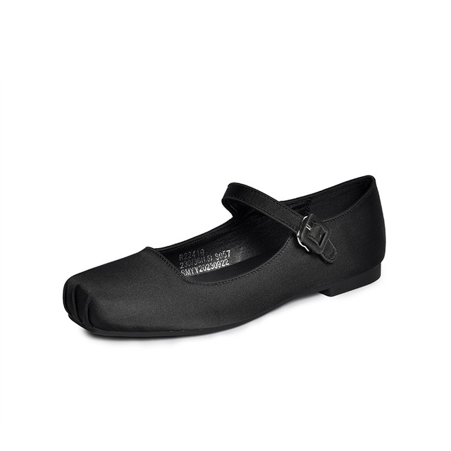 reemoor 睿慕 法式方头芭蕾舞单鞋女春新款复古小众玛丽珍平底