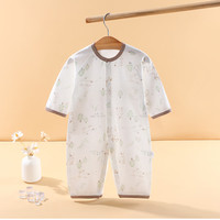 婧麒（JOYNCLEON）新生婴儿衣服初生宝宝连体衣春秋夏季纯棉空调服长袖睡衣春夏装 吉祥福鹿 66cm