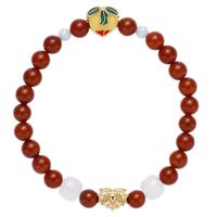 中国国家博物馆福桃和田玉手串红玛瑙手串首饰装饰女