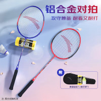 安踏 羽毛球拍超轻对拍入门款套装超轻耐打训练比赛成人双拍